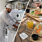 SINGCALL Restaurant Pager System Waiter Calling System Pagers and Beepers for Kitchen,Fast Food,Hotel,Restaurants,Cafe,Bar to Call Waiters 2 Waterproof Wireless Call Buttons