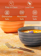 Sweese Cereal Bowl - 20 Oz Soup Bowls Set of 6 for Cereal, Snack, Rice, Salad, Side Dishes, Porcelain Bowls for Kitchen Decor, LEAD & CADMIUM FREE, Multicolor, Hot Assorted Colors