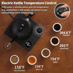 Water Kettle Electric,Gooseneck Electric Kettle with 50pcs Coffee Filter,±1℉ Temperature Control, Fast Heating, Stainless Steel Interior, Ideal for Precise Pour-Over Coffee and Tea
