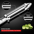 MAD SHARK Ultra Sharp Peeler,Flat/Serrated Blade 2 in 1–10 Years No-Rust,I-Shaped Stainless Steel Peelers,Vegetable Peeler with Ergonomic Non-Slip Handle,Potato Peelers for Kitchen 2pc