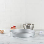 Restaurantware-Met Lux 14 x 2 Inch Straight-Sided Baking Tins, 12 Round Cake Pans - Oven-Ready, Freezable, Anodized Aluminum Round Baking Pans, Greaseproof, For Layer Birthday Cakes
