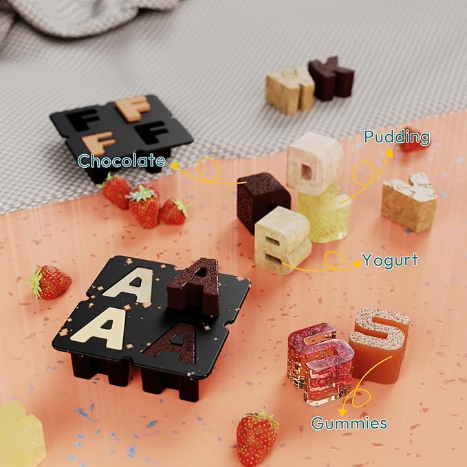 Customized Letter D Ice Cube Mold -Letter Silicone Ice Mold for Custom Ice Cube Mold and Baking Chocolate and Crafting Letter Molds, Ice Cube Molds for Cocktails & Whiskey with Custom Letters