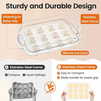 Premium Silicone Heart-Shaped Baking Mold with Metal Reinforced Frame – 1 Pack Non-Stick Cupcake & Muffin Pan for Baking Chocolate, Egg Bites & Brownies – BPA Free, Dishwasher & Oven Safe