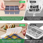 Large Ice Cube Tray for Whiskey: FDDBI Silicone Ice Cube Trays with Lid - 2Pack Big Square Old Fashioned Ice Cube Maker for Cocktail - 2inch Huge Cubed Ice Trays for Whisky