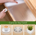 EVALAND 21.6" x 20 FT Non-Slip Shelf Liner, Non-Adhesive, BPA-Free, Waterproof Pantry Liner for Shelves, Easy to Cut, Oil-Proof Shelf Liners for Kitchen, Cabinets, Drawers, Refrigerator, Clear