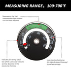 Magnetic Wood Stove Thermometer Oven Temperature Thermometer for Wood Burning Gas Stoves Chimney Pipe Avoiding Destroyed by Overheat(2 Pieces)