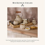MACKENZIE-CHILDS Enamel Charger Plate, Charger Decoration Plate for Dinner Plates or Home Decor, 12 Inches, Brown-and-White Mocha Check
