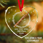 Personalized Text Name & Year Bassoon Christmas Ornament, Bassoon Musical Instrument Glass Ornament for Xmas Tree, Customized Music Lover Christmas Hanging Ornaments 2025, Gift for Bassoonist