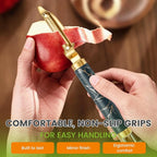 3Pcs Premium 304 Stainless Steel Potato Vegetable Peelers for Kitchen, Ultra Sharp Fruit Peeler & Fish Scaler with Real Wood Handle, Y Peeler for Corn, Apple, Carrot