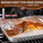 meekoo 24 Pcs Baking Sheet Pan Cookie Sheet Set for Oven Stainless Steel Trays Nonstick Small Serving Tray Cake Toaster Metal Food Trays, Oven and Dishwasher Safe (9 x 6.7 x 1 Inch)