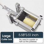 French Fry Cutter, Sopito Professional Potato Cutter Stainless Steel with 3/8-Inch Blade Great for Potatoes Carrots Cucumbers