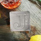 Letter J Monogram Ice Cube Mold Custom Ice Cube Mold 2 Inch Big Initials Silicone Ice Cube Tray Gifts for DAD Gifts for Him