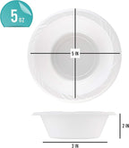 400 Count Disposable 5 ounce White Plastic Dessert Bowls