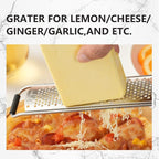 ALLTOP Lemon Zester, Hand-held Stainless Steel Food Grater,Pro Kitchen Tool for Cheese Parmesan Vegetable Ginger Garlic Nutmeg Citrus Lime Orange Chocolate Fruit - Fine Shredder