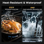 BlueSwan Wireless Smart Digital Bluetooth Meat Thermometer 820 ft Range with 2 Color Probes for Cooking, Grill, Smoker, Oven, 48Hr Battery, Magnetic Design for BBQ Accessories Stocking Stuffers