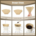 600 Count #4 Coffee Filter 8-12 cup, Disposable Cone Coffee Filters For Pour Over and Drip Coffee Maker