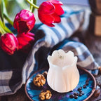 Silicone Candle Mold, 3D Handmade Soap Mould,Tulip Flower Shape Mold,Fondant Chocolate Baking Molds,Polymer Clay Casting Mold for Candle Making Home Decoration