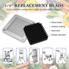 Replacement Chopper 1/4" Blade, Commercial Vegetable Chopper Dicer, French Fry Cutter Stainless Steel Blade for Fruit Cutting Machine Tomato Onion Pusher Block