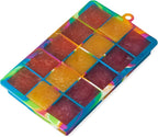 Host Ice Cube Tray with Lid, Makes 15 1.25" Cubes, Durable Silicone Trays, Perfect for Cocktails, Beverages, Mocktails, Iced Coffee, Tea, Infused Water, Kitchen Essentials, Set of 1, Colored Marble