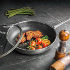 Pots and Pans Set,12 Inch Hybrid Nonstick Frying Pan & 5QT Stockpot,3 PCS Silicone Kitchen Utensils Set