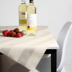 Luxury Table Protector Pad, 2 in 1 Table pad + Great Looking Tablecloth - Heat Resistant, Spill & Stain Proof - Flannel Backing (Ivory - Silk Stripe, 54x108)