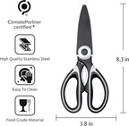 Kitchen Scissors All Purpose 3 Pack - Heavy Duty Stainless Steel Cooking Shears for Cutting Meat, Food, Fish, Poultry Multipurpose Sharp Sissors for Dishwasher Safe