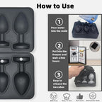 Adult Ice Cube Mold, Novelty Ices Cube mold Fun Shapes with Lid, Ice Maker for Whiskey,Cocktails,Party（Black）