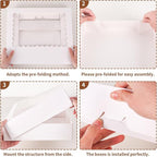 24pcs Cookie Boxes,14x10x2.5 Inch Large Bakery Boxes with Window for Pies Chocolate Strawberries Muffins Donuts Pastry Dessert Christmas(White) (White, 14 * 10 * 2.5inch/24pcs)