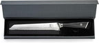Mercer Culinary M13789 Premium Grade Super Steel, 8-Inch Serrated Bread Knife, G10 Handle