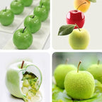 OCPO KITCHEN Apple Silicone Mold for Baking Mousse Cake Dessert Pastry Chocolate Fruit Pudding Jelly Ice Cream Christmas Cake Decoration Mold, Non-Stick and Easy Release, Apple Shape (8-Cavity)