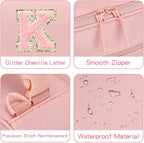Initial Insulated Lunch Bag for Girls Kids, Back to School Gift, Reusable Leak-proof Lunch Box with Adjustable Strap for School Daycare Travel Picnic (Pink,K)
