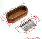 Cheese Grater - Stainless Steel With Wood Container, Hand Mini Shredder Zester Box for Kitchen