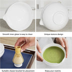 7 Pcs Matcha Whisk Set, Perfect Matcha Kit for Matcha Lovers Includes Ceramic Bowl, Bamboo Whisk, Holder, Scoop, Sifter & Cloth