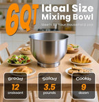 Stand Mixer 6QT Kitchen Mixer with LED Smart Touchscreen, 11-Speed Tilt-Head Mixer with Timer, 4 Preset Menus, Stainless Steel Bowl, Dough Hook, Whisk, Beater,Green