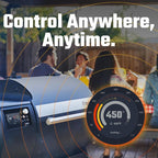 Brisk It Origin-580 Electric Wood Pellet Smoker Grill – A.I. Smart BBQ Grill with WiFi, 7-in-1 Outdoor Grill & Smoker, PID Controller (Up to 500°F), 580 sq.in Cooking Area, Meat Probe