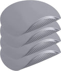 4 Pack 12 Inch Multi-Purpose Silicone Mat, As Drying Mat, Microwave Mat, Trivet, Pot Holder, Placemat, Utensils Rest, Pad for Hot Pans Plates Dishes Kitchen Countertop, Heat Resistant Mat, Light Gray