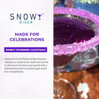 Snowy River Purple, Cocktail & Margarita Sugar Rimmer - Vibrant Naturally Colored Sugar for Cocktail Rimming, Baking & Decorating, Medium Crystal - 4oz