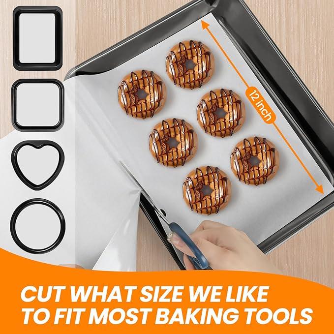 Silicone Baking Mat Roll -Non-Stick Dough Rolling Mat, Food Grade Pastry Baking Mat, Non-slip Silicone Kitchen Counter Mat, Reusable Air Fryer Mat, Washable Oil-Proof Refrigerator Liners