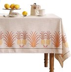 patdrea Designer Linen Tablecloth for Rectangle Table,Pineapple Pattern Extra Long Tablecloths,Table Cover Cloth Decor for Kitchen Dining Christmas,Tea Party,Thanksgiving,67"x118"-Pineapple B