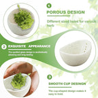 Herb Stripper 1PCS.2025 New Herb Stripping Bowl Ceramic Pottery, Handmade Ceramic Herb Stripping Mug, Handmade Herb Stripping Tool for,Comes With a Cleaning Brush And A Cleaning Cloth