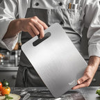 3 Pack Titanium Cutting Board - 100% Pure Titanium Cutting Boards For Kitche,Easy to clean, Double-sided food-grade Cutting Board For Meats, Fruits And Vegetables (M+L+XL)
