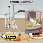 VEVOR Commercial Vegetable Fruit Chopper 1/2″ Blade Heavy Duty Professional Food Dicer Kattex French Fry Cutter Onion Slicer Stainless Steel for Tomato Peppers Potato Mushroom, Sliver