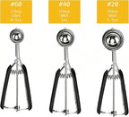 Cookie Scoops for Baking Set of 3, Include 1 tablespoon/2 tablespoon/3 tablespoon, 18/8 Stainless Steel Cookie Scooper for Baking, Non-slip Grip, Ice Cream Scooper with Trigger Release