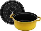 Staub Cast Iron 4-qt Round Dutch Oven - Citron