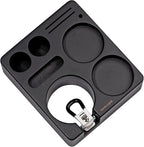 Normcore Espresso Tamping Station, Wood Coffee Tamper Station Fit 51 to 54mm Espresso Machine Accessories Coffee Tamper, Distributor, WDT, Puck Screen, Portafilter Holder Stand, Solid Black Ashwood