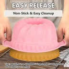 Silicone Bakeware Set, Heat Resistant Baking Pans, Nonstick Baking Molds for Cake