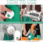Cambom Rotary Cheese Grater Hand Crank Cheese Shredder for Fresh Cheese, Vegetable, Nuts,Non-slip Suction Base, Free Cleaning Brush Three Blades, Deep Green