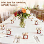 ComSaf 8oz Small Airtight Glass Jars Set of 6 with Lid Food Storage Jar Round, Mini Storage Container with Clear Preserving Seal Wire Clip Fastening for Kitchen Canning, Jam, Spice, Honey, Mason Jars