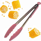 Starpack 'Get a Grip' Silicone Kitchen Tongs for Cooking 12 Inch - BBQ Tongs for Grill Heat Resistant to 600°F - Stainless Steel Tongs with Non Stick Tips - Silicone Tongs for Serving Food