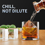 Large Ice Cube Tray for Whiskey: FDDBI Big Square Ice Cube Maker for Cocktail - 3Pack Silicone Old Fashioned Ice Cube Trays - 2inch Huge Cubed Ice Trays for Whisky